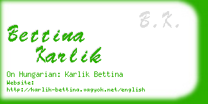bettina karlik business card